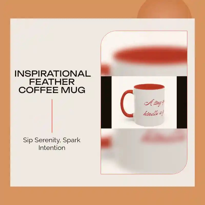 Inspirational Feather Coffee Mug by@Outfy